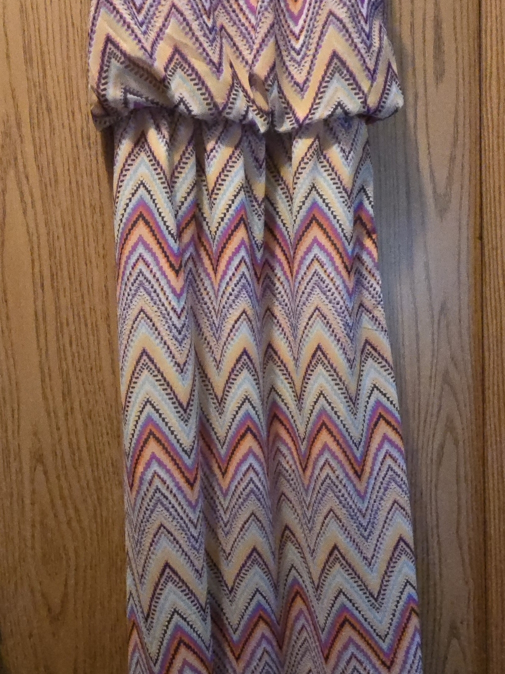 Women's Chevron Maxi Dress in Multi-Color